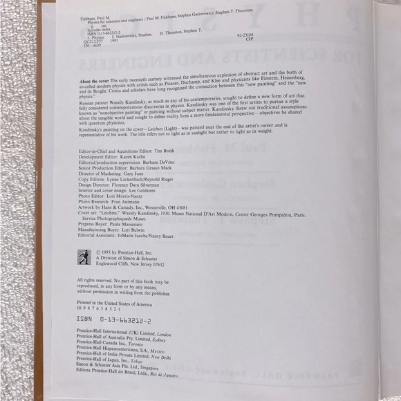 Vintage Physics For Scientists And  Engineers Hard Cover Text Book - Picture 7 of 8